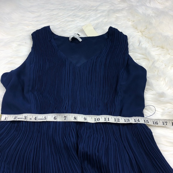 Max and Cleo navy blue woven dress size 6 - Picture 5 of 7